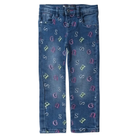 Παιδικό παντελόνι GUESS για κορίτσια Letters Μπλε