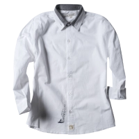 Παιδικό πουκάμισο New College για αγόρια Grey Άσπρο