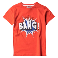 Παιδική μπλούζα New College για αγόρια Bang Πορτοκαλί αγορίστικες ελληνικές κοντομάνικες μπλούζες
