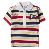 Παιδική μπλούζα New College για αγόρια Colorful Stripes Άσπρο