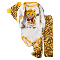 Βρεφικό σετ για αγόρια Little Tiger κίτρινο baby αγορίστικο χαριτωμένο περίεργο μωρό αστείο