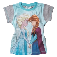 Παιδκή μπλούζα Disney για κορίτσια Froaen γαλάζιο καλοκαιρινές μπλούζες κοντομάνικες μοντέρνες για κοριτσάκια ετών Online προσφορά