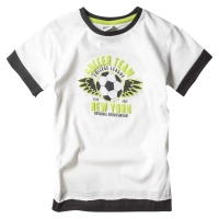 Παιδική μπλούζα New College για αγόρια Soccer Team Άσπρο αγορίτστικα κοντομάνικα καλοκαιρινά μπλουζάκια μοντέρνα