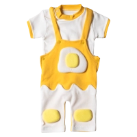 Βρεφικό φορμάκι για αγόρια Egg Κίτρινο αγορίστικα καλοκαιρινά φορμάκια με στάμπα