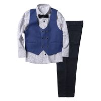 Παιδικό κοστούμι με γιλέκο για αγόρια Vitoria Μπλε 9-12