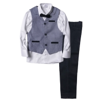 Παιδικό κοστούμι με γιλέκο για αγόρια Valencia BlueBlack 1-4