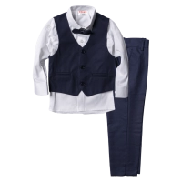 Παιδικό κοστούμι με γιλέκο για αγόρια Seville Navy Blue2 1-4