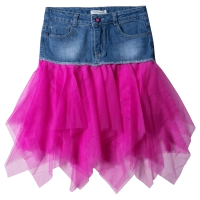Παιδική φούστα για κορίτσια tutu jean φούξια κοριτσίστικη για γιορτή για εκδήλωση μοντέρνα με τούλι
