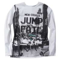 Παιδική μπλούζα New College για αγόρια Jump Άσπρο