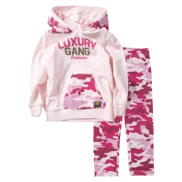 Παιδικό σετ Abo για κορίτσια Luxury Gang ροζ κοριτσίστικα καθημερινά οικονομικά επώνυμα άνετα casual