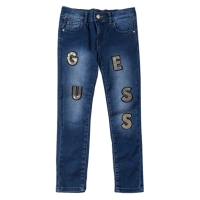 Παιδικό παντελόνι Guess για κορίτσια Girl Power μπλε