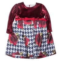 Παιδικό φόρεμα ΕΒΙΤΑ για κορίτσια Rose μπορντό κοριτσίστικα οικονομικά επίσημα επώνυμα