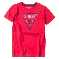 Παιδική μπλούζα GUESS για αγόρια Classic Κόκκινο αγορίστικη κοντομάνικη επώνυμη ποιοτική μοντέρνα ιδιαίτερη 1