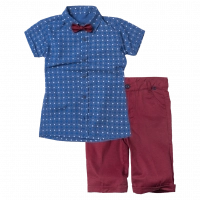 Παιδικό σετ με πουκάμισο για αγόρια Snow μπλε