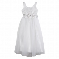Παιδικό αμπιγέ φόρεμα για κορίτσια Lusinda άσπρο