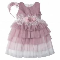 Παιδικό αμπιγέ φόρεμα για κορίτσια Αphrodite σάπιο μήλο