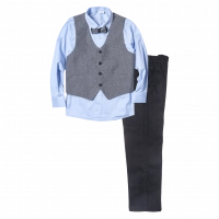 Παιδικό κοστούμι με γιλέκο για αγόρια Κέρτης γκρι 9-12
