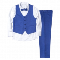 Παιδικό κοστούμι με γιλέκο για αγόρια Κήθηρα μπλε ρουά 9-12 