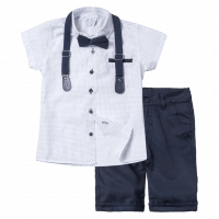 Παιδικό σετ με πουκάμισο για αγόρια Cross άσπρο 1-4