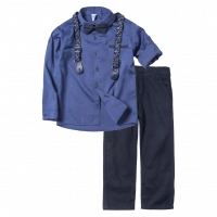 Παιδικό σετ με πουκάμισο για αγόρια Sam μπλε 5-8