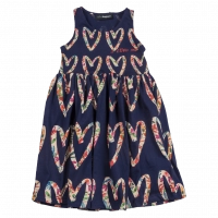 Παιδικό φόρεμα Desigual για κορίτσια Hearts μπλε