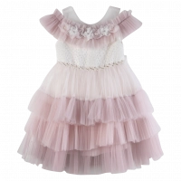 Παιδικό φόρεμα για κορίτσια Ισμύνη ροζ κοριτσίστικα τούλι ιδιάιτερα online τούλι βαφτήσια 3 ετών γάμο ξεχωριστά (2)