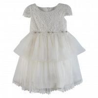 Παιδικό αμπιγέ φόρεμα για κορίτσια Αλκυόνη άσπρο