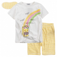 Παιδική πιτζάμα Εβίτα για κορίτσια Pop κίτρινο