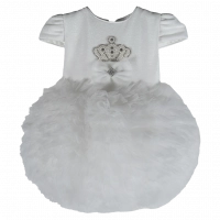 Παιδικό αμπιγέ φόρεμα για κορίτσια Fru fru άσπρο