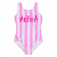 Παιδικό μαγιό Minoti για κορίτσια Aloha ροζ για θάλασσα προστασία UV ήλιο ρούχα για παραλία ετών