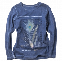 Παιδική μπλούζα για κορίτσια Peacock Feathers μπλε