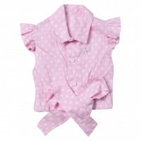 Παιδικό πουκάμισοα New College για κορίτσια dots ροζ αμάνικα κοριτσίιστκα πουκάμισα πουά καλοκαιρινά online