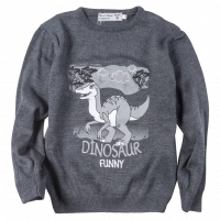 Παιδική μπλούζα New College για αγόρια Funny Dino γκρι