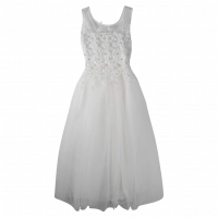 Παιδικό αμπιγέ φόρεμα για κορίτσια Caitlin άσπρο