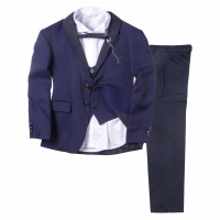 Παιδικό κοστούμι για αγόρια & παραγαμπράκια Triaxis μπλε (5 τεμ)