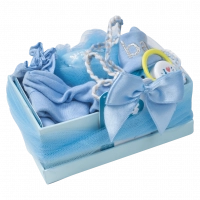 Δώρα για νεογέννητα μωροτούρτα για αγόρια Smiley bear γαλάζιο δώρα μαιευτηρίου βρεφικά οικονομικά online (1)