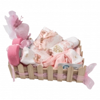 Δώρα για νεογέννητα μωροτούρτα για κορίτσια Little mini ροζ δώρα μαιευτηρίου βρεφικά οικονομικά online (1)