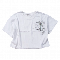 Παιδική μπλούζα ΝΕΚ για κορίτσια Take Time άσπρο