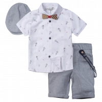 Βρεφικό σετ  με πουκάμισοHashtag για αγόρια paper sky 