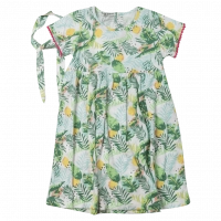 Παιδικό φόρεμα Εβίτα για κορίτσια tropical fruits πράσινο 