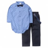 Βρεφικό σετ με πουκάμισο για αγόρια Buenas μπλε