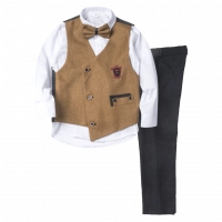 Παιδικό κοστούμι με γιλέκο για αγόρια Pueblo ταμπά 5-8
