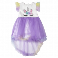Παιδικό φόρεμα αμπιγέ για κορίτσια Dream Unicorn λιλά
