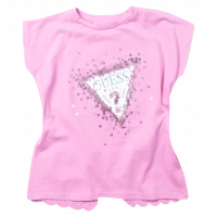 Παιδική μπλούζα Guess για κορίτσια Strassy ροζ 