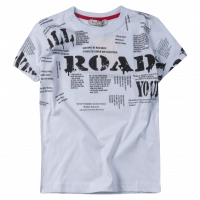 Παιδική μπλούζα Hashtag για αγόρια Road άσπρο