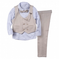 Παιδικό κοστούμι με γιλέκο για αγόρια Mayaguez μπεζ (2-5)