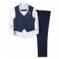 Παιδικό κοστούμι με γιλέκο για αγόρια Marueno μπλε 13-16
