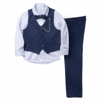 Παιδικό κοστούμι με γιλέκο για αγόρια Sabanetas μπλε 2-5