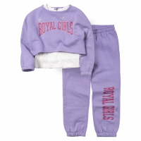 Παιδικό σετ φόρμας Emery για κορίτσια royal girls μωβ 