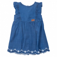 Βρεφικό φόρεμα Εβίτα για κορίτσια  jean collect μπλε 